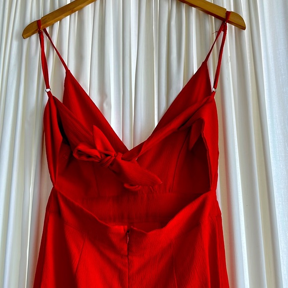 Room Service - size small/medium - red jumpsuit with bowtie back - Picture 2 of 5